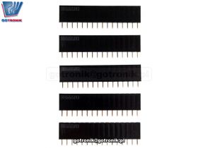 Gniazdo szpilkowe proste 1x16pin pod listwę goldpin x5szt.