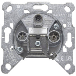 Triax GDA 313 Antenna Socket Flush Mount SAT TV FM Non-terminated White