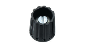 Pokrętło potencjometru oś: 6mm średnica: 21mm Wałek okrągły Czarny Elma