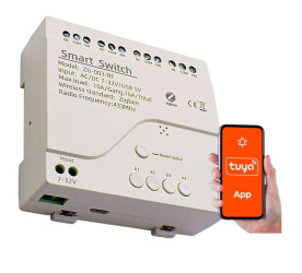 Beznapięciowy przekaźnik 4ch 4 kanały zigbee 3.0 + RF433MHz Tuya
