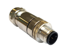 Złącze wielostykowe przemysłowe 12-pinowe M12, panelowe Wtyczka Bulgin