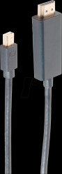 BS10-72045 Mini DP 1.4 cable, mDP-HDMI, 4K60 Hz, 3.0 m