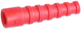 Cable grommet, cable Ø 4.6 to 5.4 mm, RG-58C/U, 0.6/2.8-4.7, L 44.5 mm, plastic, red, 100001202
