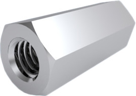 Hexagon spacer bolt, internal/internal thread, M2.5/M2.5, 27 mm, brass, 005.02.273