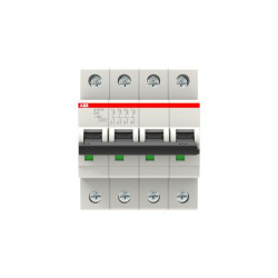 Wyłącznik nadprądowy MCB, Typ D, 4-biegunowy, 6A, 400V, 125V, ABB, S200M
