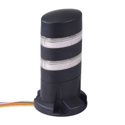 LD6A-2DQB-RYC Red/Yellow Clear Lens Stack Light LED Tower Direct Mount 24VAC/DC IDEC