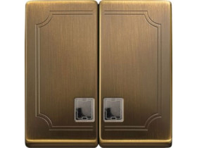 MERTEN D-LIFE Klawisz podwójny z dużym okienkiem mosiądz antyk MTN413543 SCHNEIDER ELECTRIC