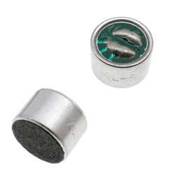 Mikrofon pojemnościowy elektretowy 9,7 × 6,5 mm, 4,5 V, z polami lutowniczymi, KPCM18WB