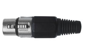 Gniazdo XLR na kabel czarne