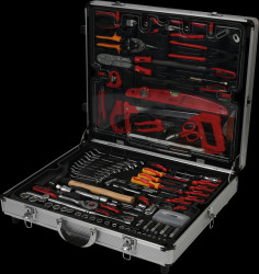 911.0735 1/4" + 1/2" tool set, 127 pieces