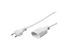 Przedłużacz Euro 3 m, Biały