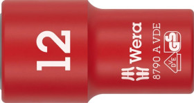 Klucz nasadowy 8790 A VDE Zyklop, izolowany, 1/4, 12 x 41 mm, WERA 05005938001