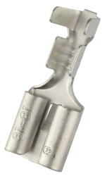 Konektor płaski Żeński 6.35 x 0.8mm 0,85 → 1,25 mm², 18 → 16 AWG długość 19mm Izolacja: Nieizolowane Cyna