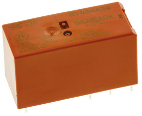 Przekaźnik mocy 24V dc DPDT TE Connectivity, montaż PCB 1,44 kΩ Otwór przezierny