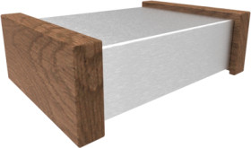 Aluminum enclosure, (L x W x H) 178 x 127 x 51 mm, black (RAL 9005), 1444-12CWW