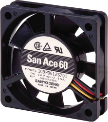 Wentylator osiowy 12 V DC DC 60 x 60 x 15mm 1.08W 14.1cfm 32dB(A) 90mA