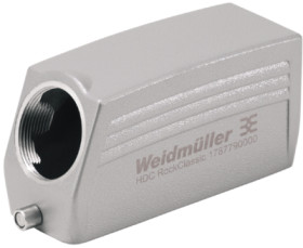 Grommet housing, size B24, die-cast aluminum, M32, angled, longitudinal bow locking, IP65, 1787790000