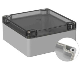 Obudowa ogólnego użytku ekranowana Szary IP66 Silikon, 120 x 122 x 55mm, RS PRO 5U2