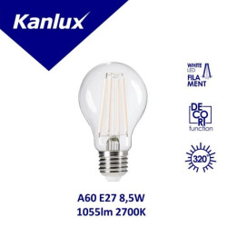 Żarówka LED A60 XLED W A60 8,5W-WW 1055lm 2700K barwa ciepła szklana 37380
