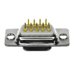 Złącze D-Sub 9-pinowe Żeński Kątowe Montaż na panelu raster 10.9mm