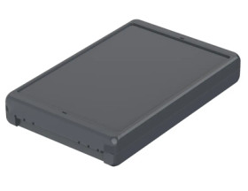 ABS enclosure, (L x W x H) 271 x 170 x 40 mm, graphite gray (RAL 7024), IP66, 96036344