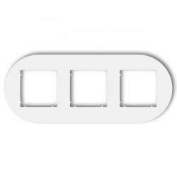 MINI Ramka uniwersalna potrójna okrągła z tworzywa biały MRTO-3