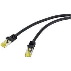 Renkforce RF-4995166 Network cable CAT 6a 10m Black TPE Flame-retardant
