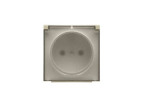 SIMON 55 Pokrywa gniazda pojedynczego z klapką transparentą do: SGZ1CM, SGZ1M szampański mat TGZ1BUZP/144A KONTAKT SIMON