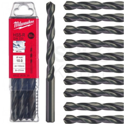 Zestaw wierteł do metalu HSS-R walcowane 10x133mm 10szt MILWAUKEE
