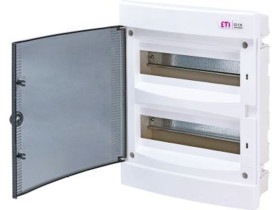 Rozdzielnica podtynkowa 24 modułowa 2x12M drzwi transparentne IP40 ECM24PT-s 001101075 ETI