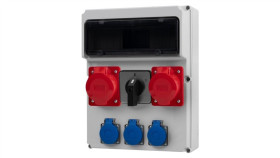 Rozdzielnica Femo 13M - Gniazda 2X16a 5P, 3X230v, 0/1(32A) /13 Modułów/