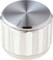 GALKA-64-30 Gałka srebrna aluminiowa na ośkę 6.4 mm śr. 30 mm wys. 15mm