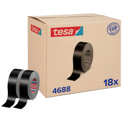 tesa 04688-00000-00 tesaband 4688 Standard Cloth Tape black 50mx50mm 18pcs