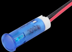 QS83XXB12 Indicator LED, 12 V DC, 8 mm, wired, blue