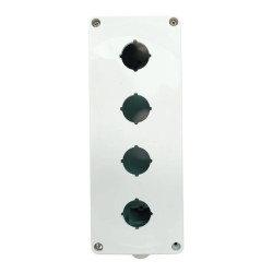 ZEB190.75.75-4 ABS - Obudowa plastikowa z materiału ABS zeb190.75.75-4 jasnoszara, dół z tulejkami mosiężnymi i frezowanym gwint