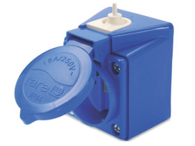 Gniazdo naścienne 16A/250V niebieskie standard VDE 085-II TAREL