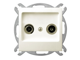 IMPRESJA Gniazdo antenowe RTV zakończeniowe ecru GPA-10YPZ/m/27 OSPEL