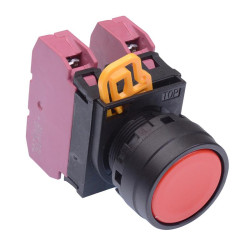 YW1B-A1E02R Red 22mm Maintained Push Button Switch 2NC IP65 IDEC