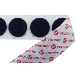 VELCRO&#xAE; Brand E20102233011425 Stick On Coins Loop - 22mm - Black - 1000 Pieces