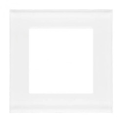 Simon 55 Ramka 1-krotna Nature Szkło mrożone białe TRN1/170