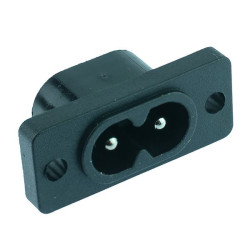 C8 IEC Chassis Inlet Socket Solder Terminals 2.5A