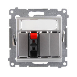 Gniazdo głośnikowe pojedyncze srebrne DGL31.01/43 Kontakt Simon54