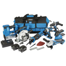 Draper 90473 D20 20V Jumbo Kit 7 Pc (1x 3Ah Bat, 1x 5Ah Bat, Charger &amp; Tool Bag)