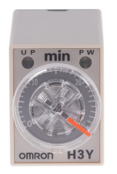Timer Relay Szyna DIN, Montaż powierzchniowy 24V ac 4PDT 4-stykowy Omron 4PDT 1 → 30min H3Y-4 jednofunkcyjny