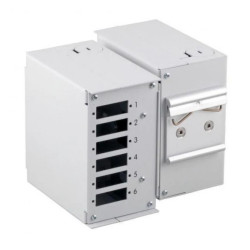 Przełącznica na szynę DIN na 6 lub 12 adapterów bez panelu