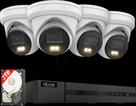 IK28P-460T Network video recorder, incl. 4 Turret cameras, 6 MP, 2 TB HDD