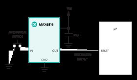 MAX6818 Octal CMOS Switch Debouncer