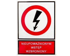 Tabliczka /znak zakazu/ TZZ 148X210S NIEUP.WST.WZ E04TZ-01031140600 /10szt./