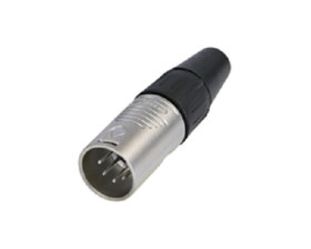 Złącza XLR 5 -pinowe Montaż na kablu XLR Męski Czarny, srebrny