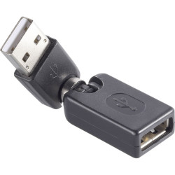 Renkforce 1359886 USB Adapter USB 2.0 Connector A / USB 2.0 Port A Black